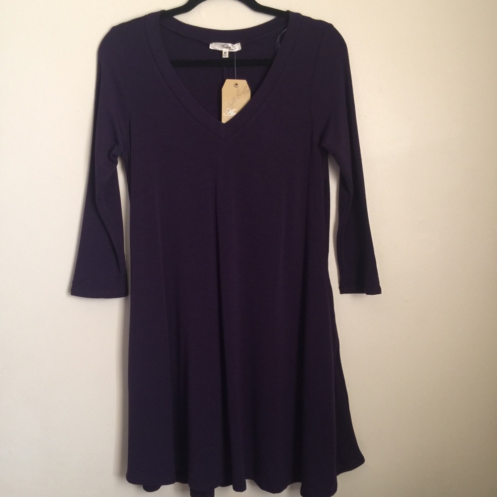 NWT Andrew by unit v neck dress